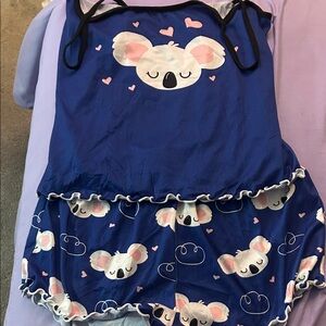 SHEIN Blue Koala Kids Pajama Set